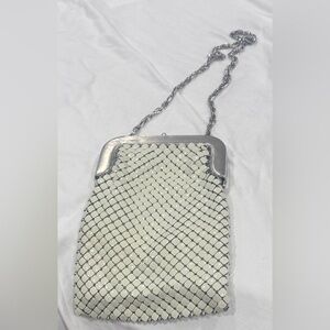 Vintage 1970s White Chain Bag